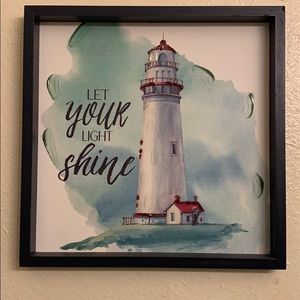 A (Let Your Light Shine) Light house picture frame